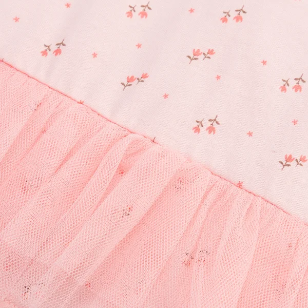 Bodysuit bé gái đùi Animo KK0924055 (0-12M,Hồng)