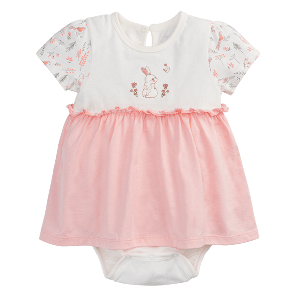 Bodysuit bé gái tam giác Animo KK0924057 (0-9M,Hồng)