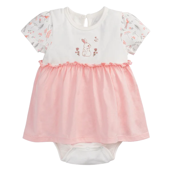 Bodysuit bé gái tam giác Animo KK0924057 (0-9M,Hồng)