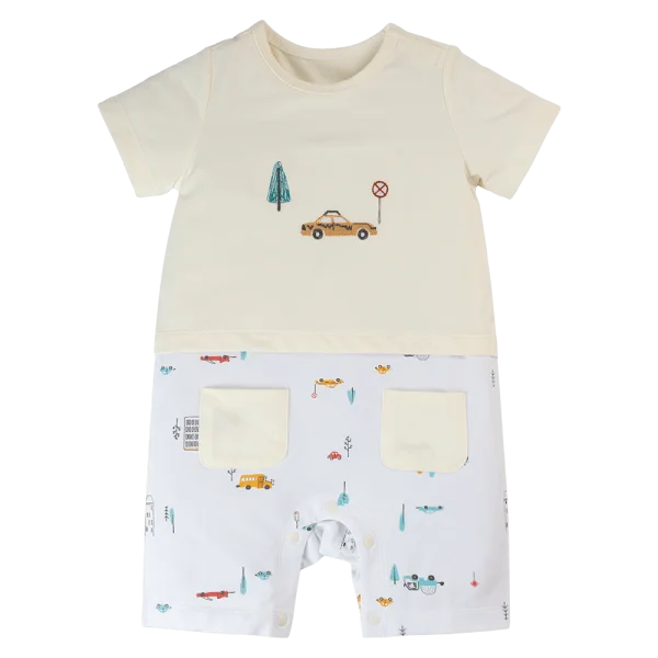 Bodysuit bé trai đùi Animo VD1124059 (0-12M,Vàng)