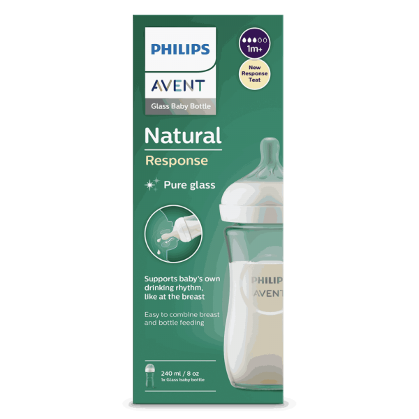 Bình sữa thủy tinh Philips Avent mô phỏng tự nhiên 240ml (SCY933.01)