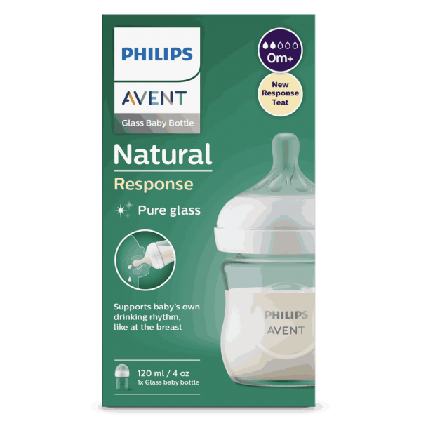 Bình sữa thủy tinh Philips Avent mô phỏng tự nhiên 120ml (SCY930.01)