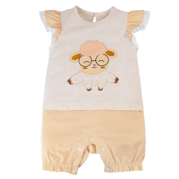 Bodysuit bé gái đùi Animo VD1124064 (0-12M,Vàng)