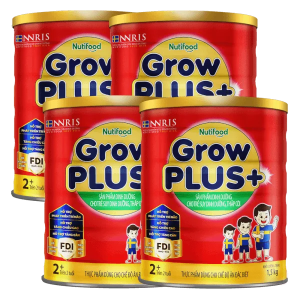 Combo 4 Sữa GrowPLUS+ Đỏ 2+ 1.5kg (Từ 2 tuổi)