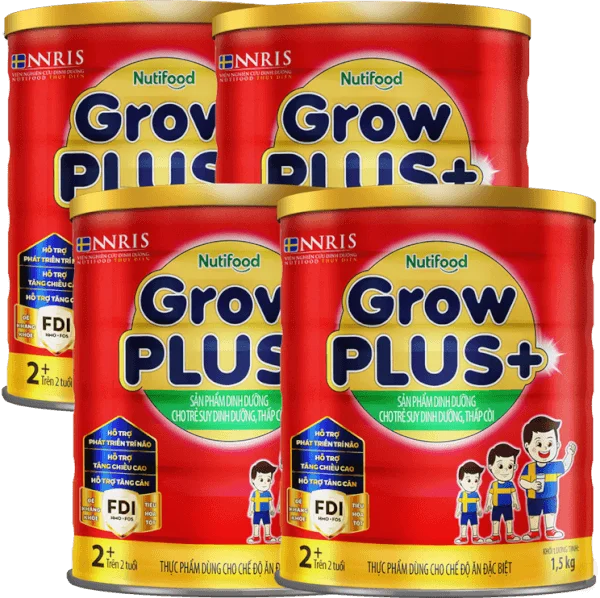 Combo 4 Sữa GrowPLUS+ Đỏ 2+ 1.5kg (Từ 2 tuổi)