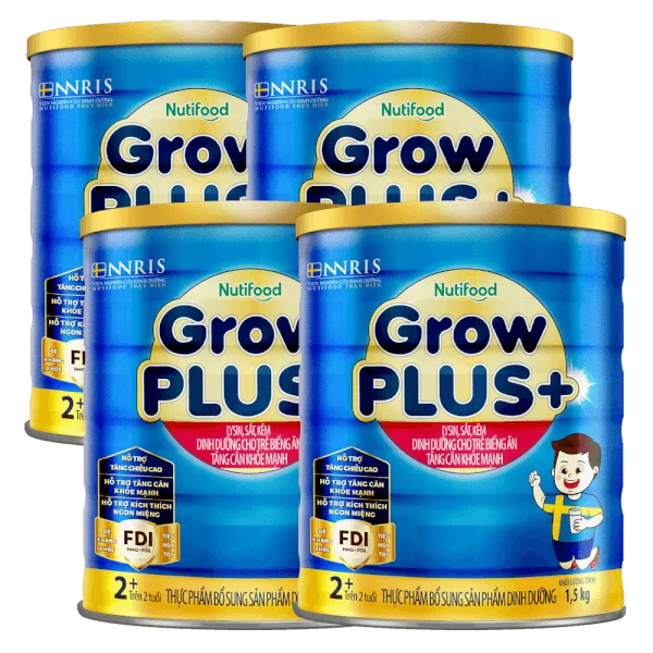 Combo 4 Sữa GrowPLUS+ Xanh 2+ tuổi, 1.5kg