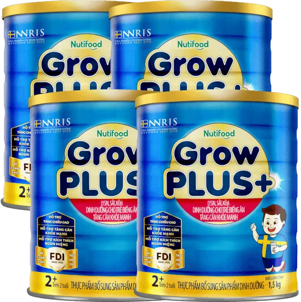 Combo 4 Sữa GrowPLUS+ Xanh 2+ tuổi, 1.5kg