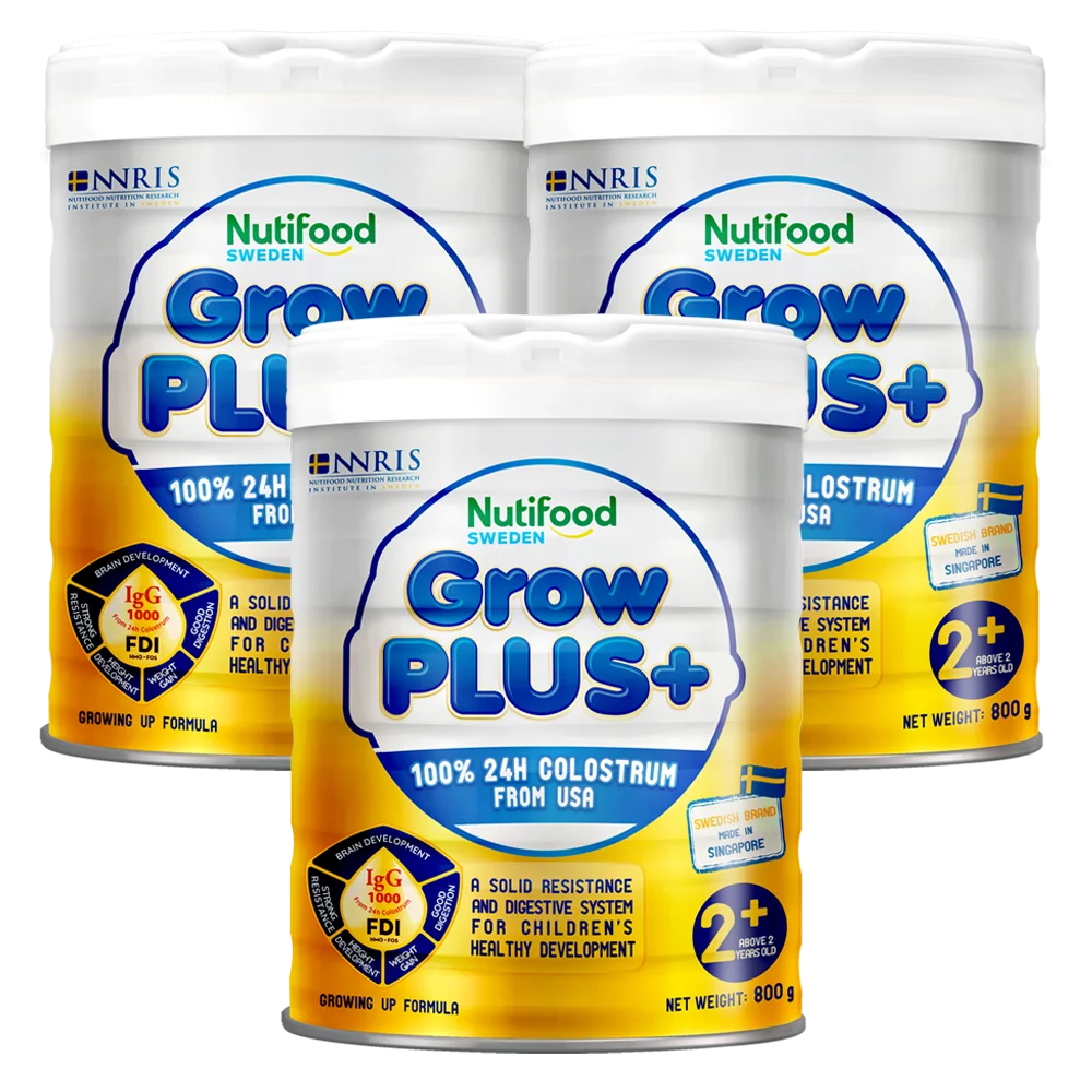 Combo 3 Sữa GrowPLUS+ Sữa Non Vàng 800g (Từ 2 tuổi)