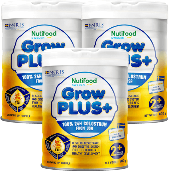 Combo 3 Sữa GrowPLUS+ Sữa Non Vàng 800g (Từ 2 tuổi)
