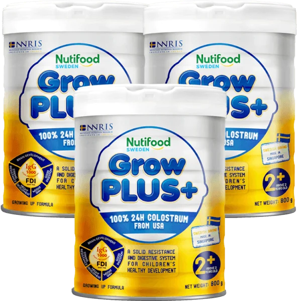 Combo 3 Sữa GrowPLUS+ Sữa Non Vàng 800g (Từ 2 tuổi)