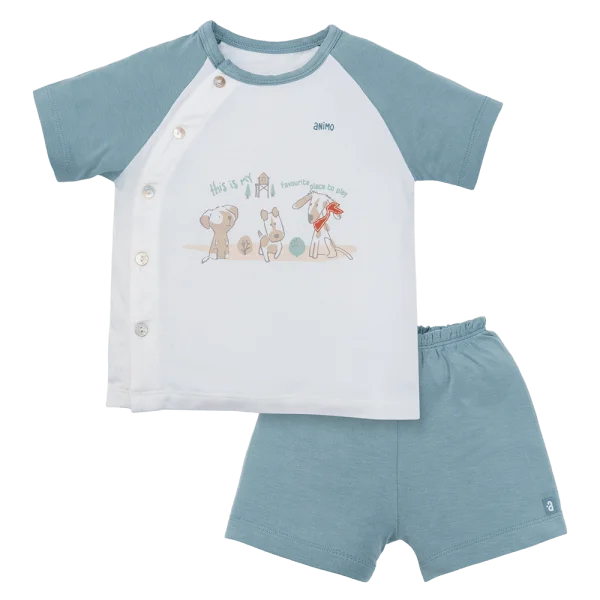 Bộ Modal ngắn Animo VD1024048 (0-24M,Xanh)