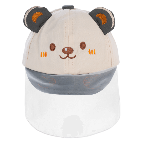 Nón lưỡi trai khăn voan bé trai Animo A2410_MN023 (44cm,Kem-Xám)