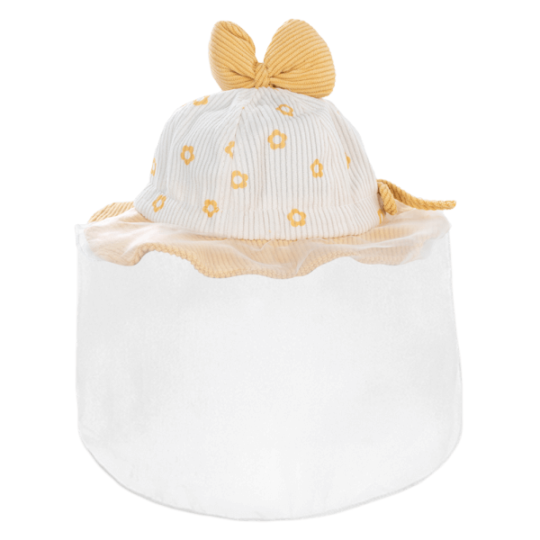 Nón vành tròn khăn voan bé gái Animo A2410_MN022 (44cm,Vàng)