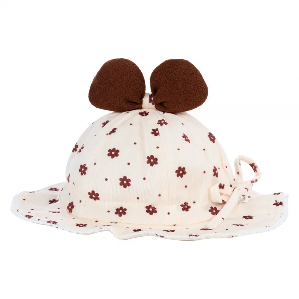 Nón em bé gái vành tròn Animo A2410_MN017 (46cm,Kem)