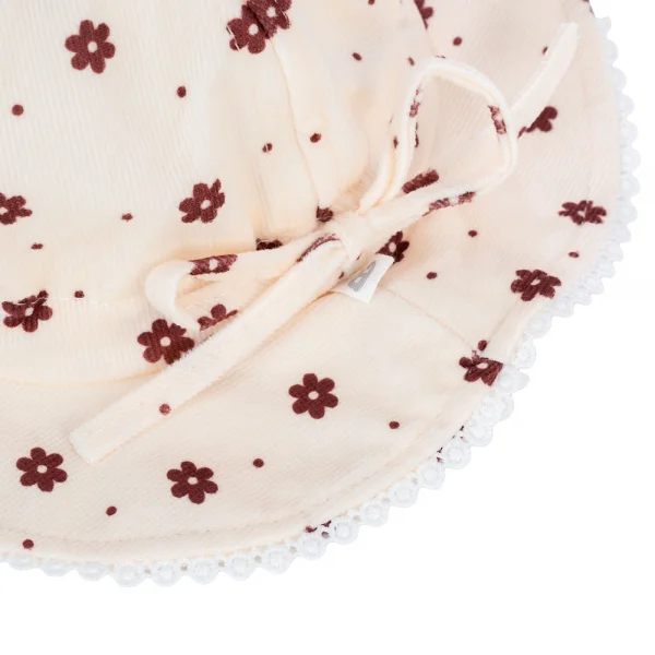 Nón em bé gái vành tròn Animo A2410_MN017 (46cm,Kem)