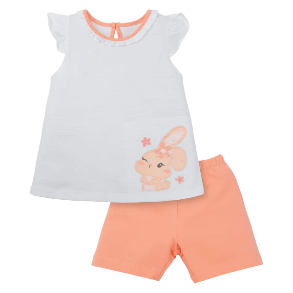 Bộ bé gái ngắn BST Bé Thỏ Animo LU1224012 (9M-6Y,Hồng)