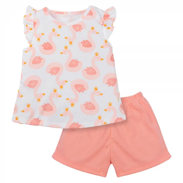 Bộ bé gái ngắn Animo Easy TX1124074 (1-4Y,Hồng)