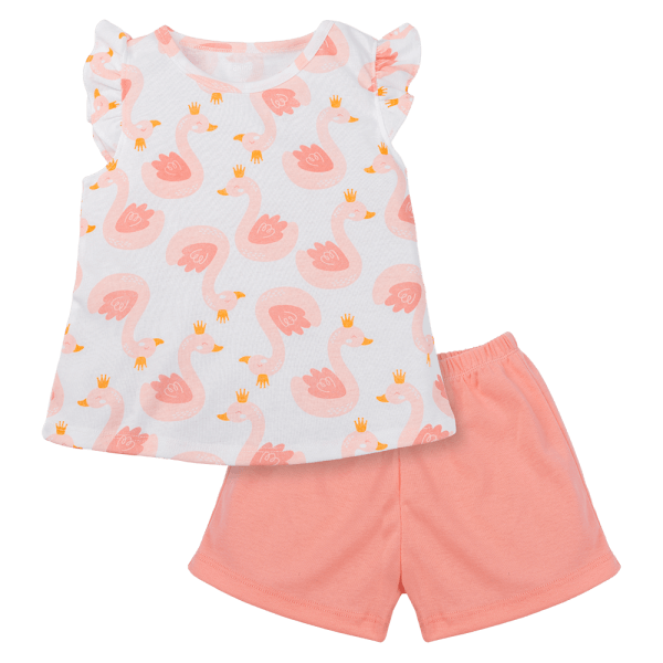 Bộ bé gái ngắn Animo Easy TX1124074 (1-4Y,Hồng)