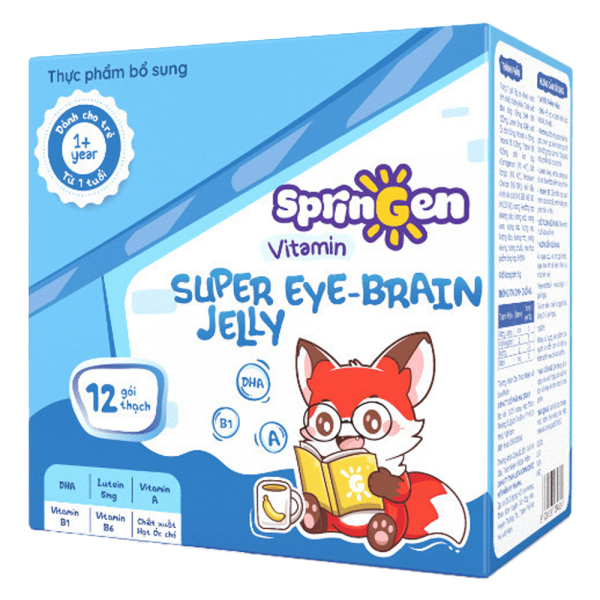 Combo 2 Thực phẩm bổ sung VITAMIN JELLY SPRINGEN SUPER EYE BRAIN