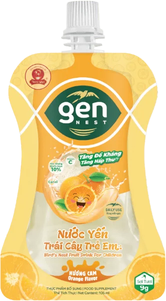 Gennest Nước Yến Trái Cây Trẻ Em Hương Cam