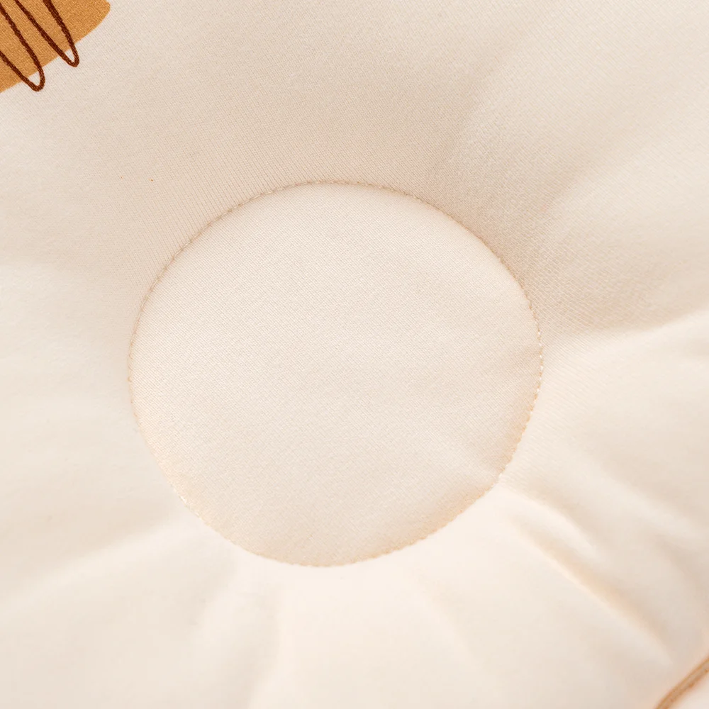 Gối nằm lõm sơ sinh Cotton cao cấp Animo B2409_MN002 (23x28cm,Màu be)