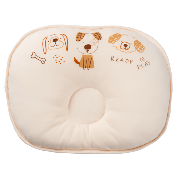 Gối nằm lõm sơ sinh Cotton cao cấp Animo B2409_MN002 (23x28cm,Màu be)