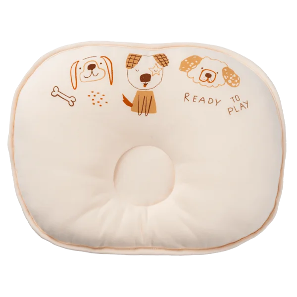 Gối nằm lõm sơ sinh Cotton cao cấp Animo B2409_MN002 (23x28cm,Màu be)