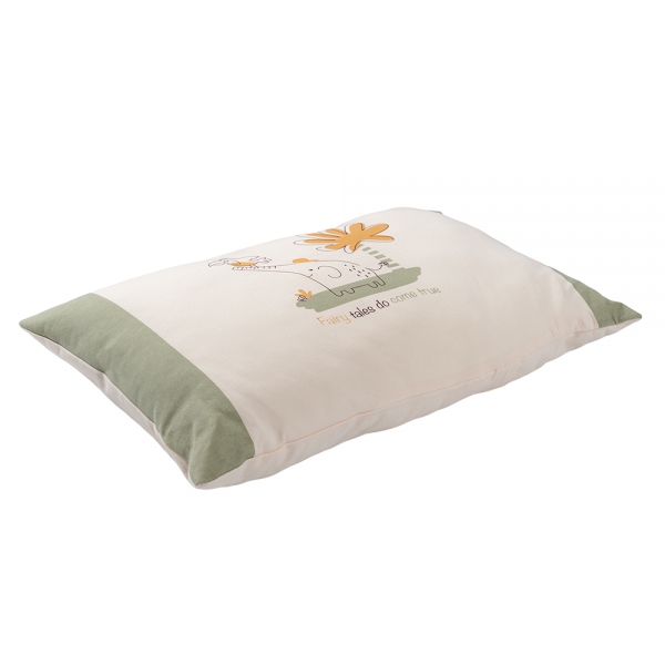 Gối nằm cho bé Cotton cao cấp Animo B2409_MN001 (25x35cm,Kem)