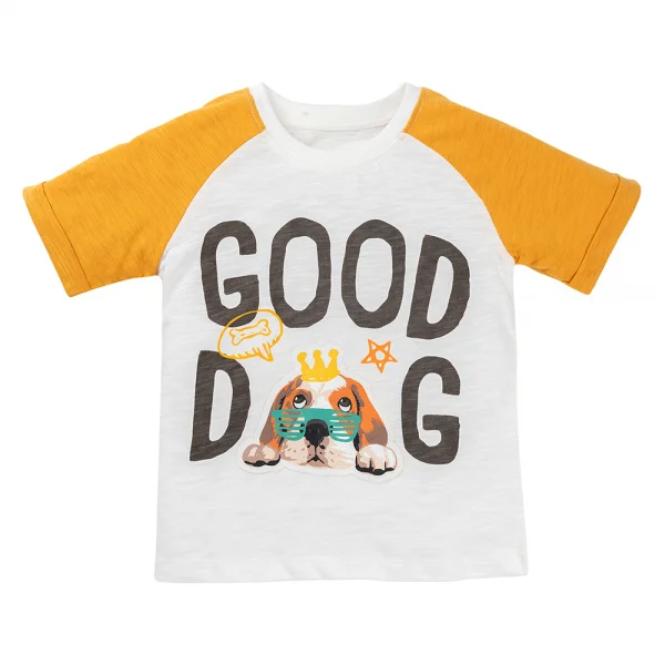 Bộ bé trai ngắn BST Cún con Animo HN1124044 (9M-6Y,Vàng)