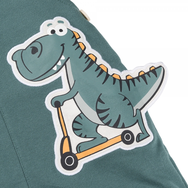 Bộ yếm bé trai ngắn BST T-Rex Animo HN1224004 (1-4Y,Xanh)