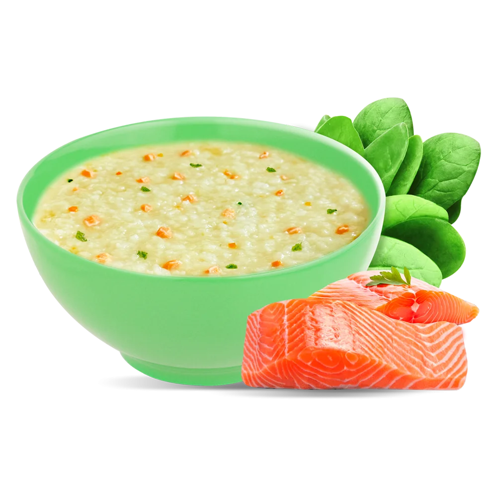 Cháo tươi Baby cá hồi cải bó xôi, SG Food, 7 tháng, 240g