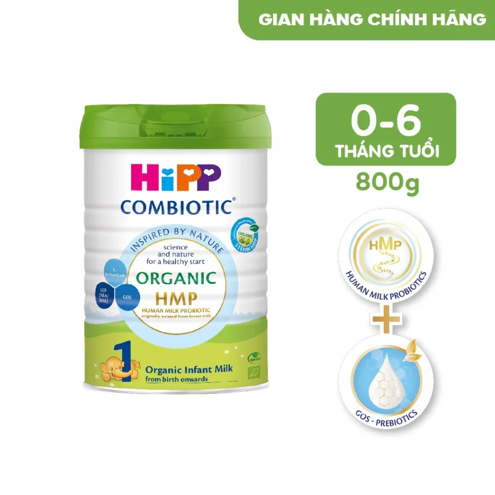 Sữa HiPP Organic Combiotic số 1 800g (0-6 tháng tuổi)