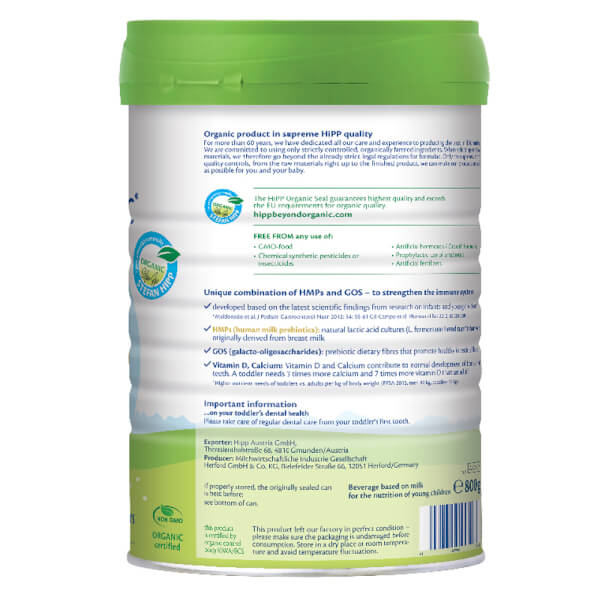 Sữa HiPP Organic Combiotic số 4 800g (từ 3 tuổi)