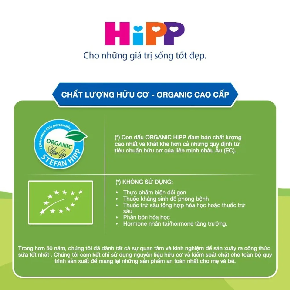 Sữa HiPP Organic Combiotic số 3 800g (1-3 tuổi)