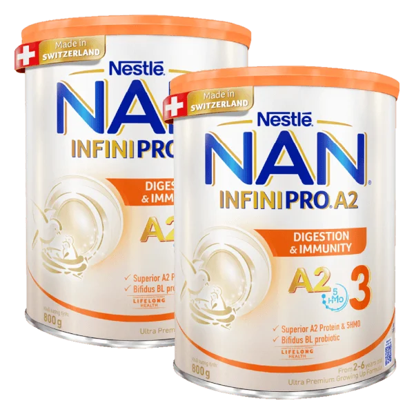 Combo 2 Sữa Nan A2 InfiniPro 800g số 3 (5HMO) (2-6 tuổi)