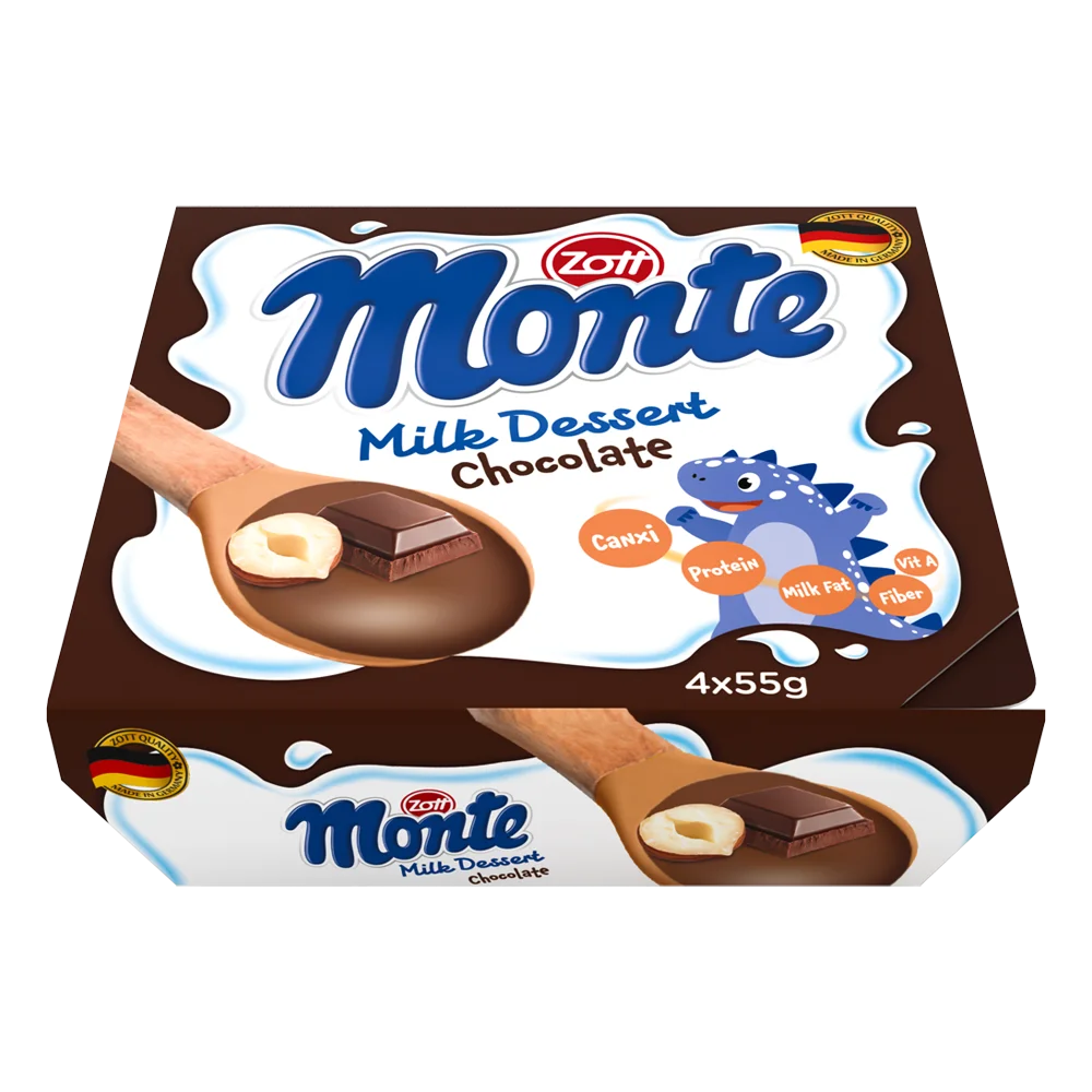 Combo 2 Váng sữa Zott Monte hương Sô cô la 4x55g