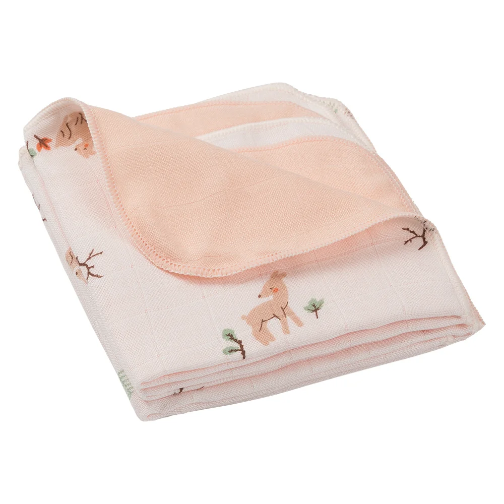 Khăn gạc sợi tre 4 lớp Animo T2304_NBA004 (25x25cm,5 cái) (giao màu ngẫu nhiên)