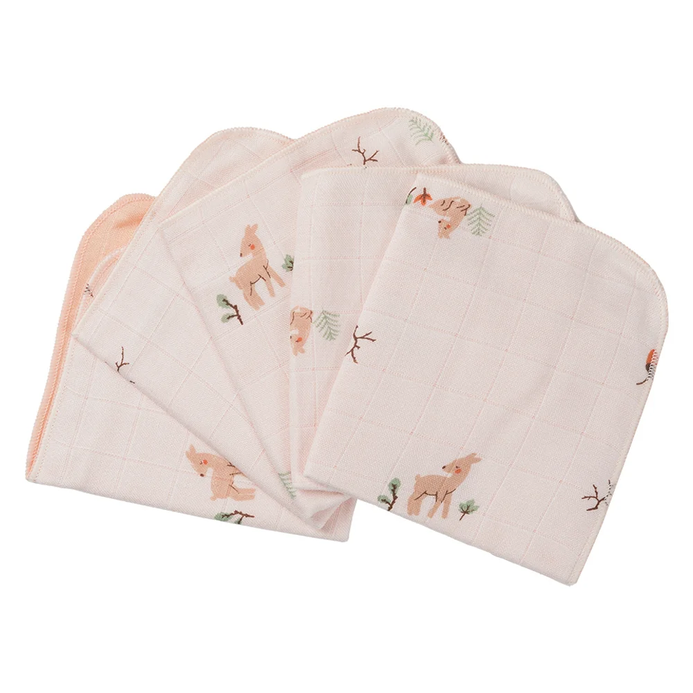 Khăn gạc sợi tre 4 lớp Animo T2304_NBA004 (25x25cm,5 cái) (giao màu ngẫu nhiên)