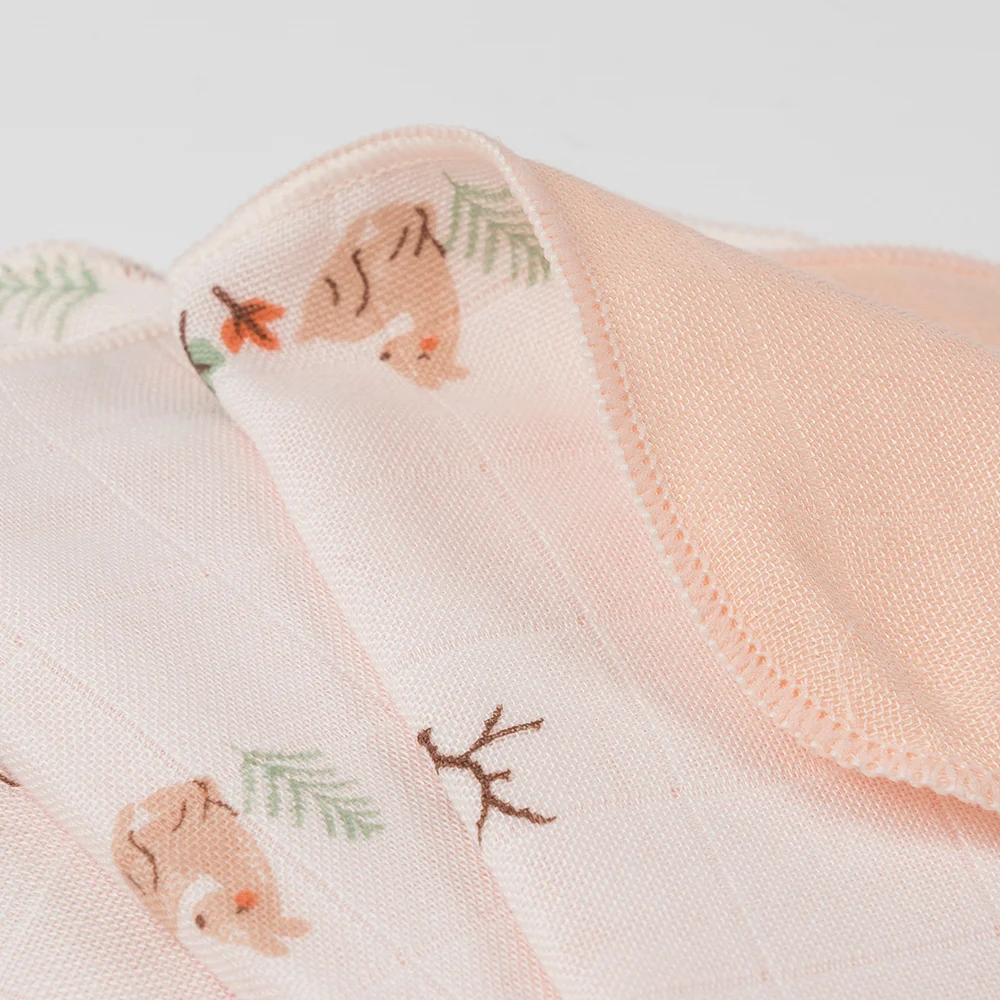 Khăn gạc sợi tre 4 lớp Animo T2304_NBA004 (25x25cm,5 cái) (giao màu ngẫu nhiên)