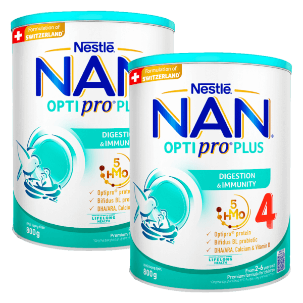 Combo 2 Sữa Nestle Nan Optipro Plus 4 800g (2-6 tuổi)