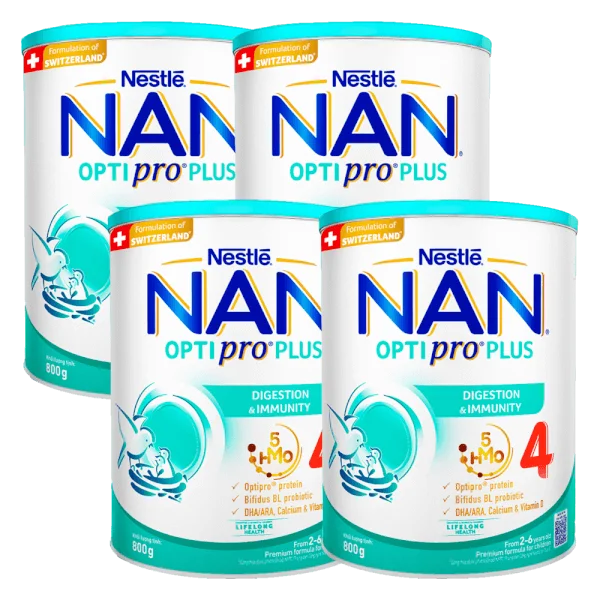 Combo 4 Sữa Nestle Nan Optipro Plus 4 800g (2-6 tuổi)