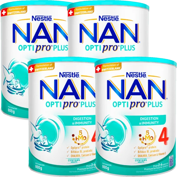 Combo 4 Sữa Nestle Nan Optipro Plus 4 800g (2-6 tuổi)