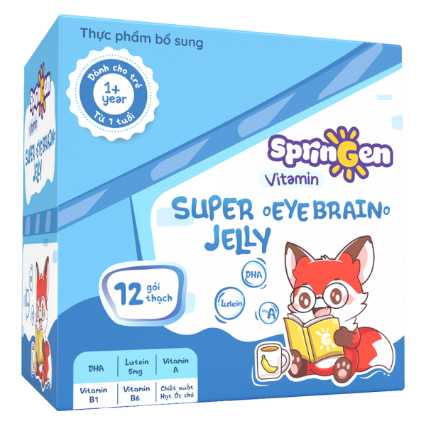 Combo 2 Thực phẩm bổ sung VITAMIN JELLY SPRINGEN SUPER EYE BRAIN