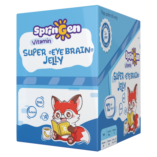 Combo 2 Thực phẩm bổ sung VITAMIN JELLY SPRINGEN SUPER EYE BRAIN