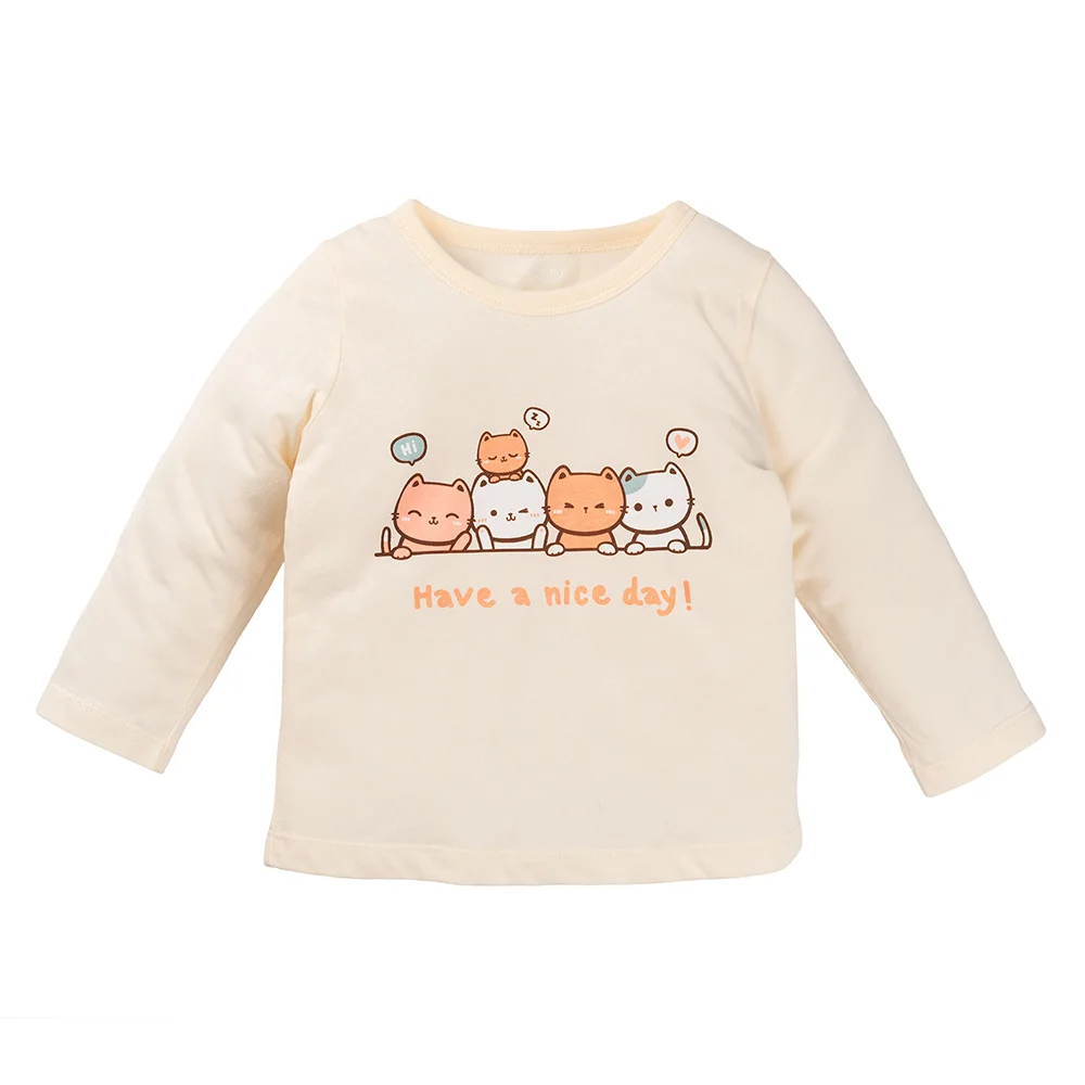 Bộ bé gái dài Animo Easy HN1124098 (1-4Y,Kem)