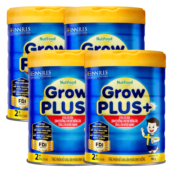 Combo 4 Sữa GrowPLUS+ Xanh 2+ tuổi, 900g