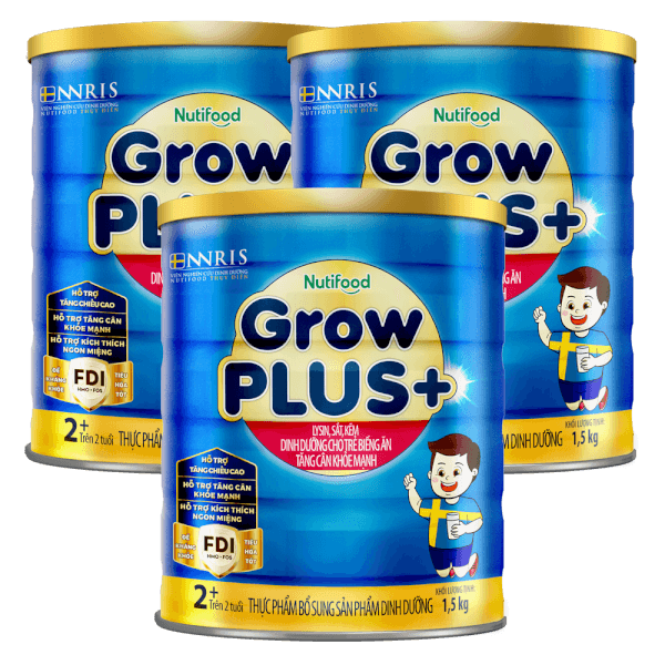 Combo 3 Sữa GrowPLUS+ Xanh 2+ tuổi, 1.5kg