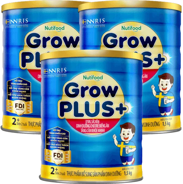Combo 3 Sữa GrowPLUS+ Xanh 2+ tuổi, 1.5kg