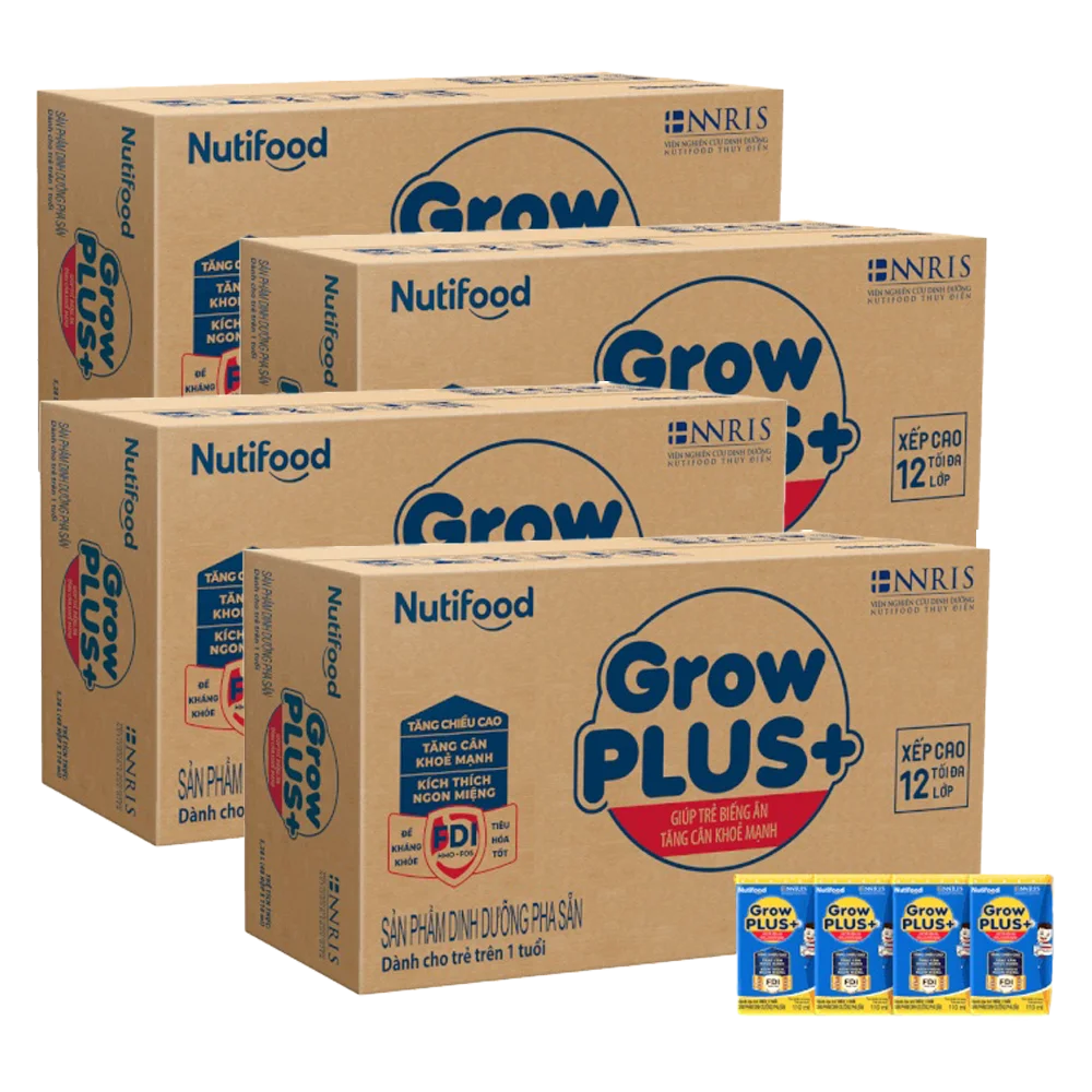 Combo 4 thùng Sữa GrowPLUS+ Xanh 1+ 110ml (lốc 4 hộp)