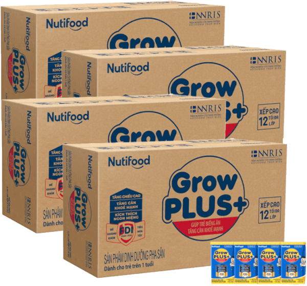 Combo 4 thùng Sữa GrowPLUS+ Xanh 1+ 110ml (lốc 4 hộp)